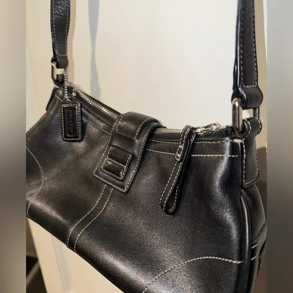 Coach Black Leather Bag - Picture 5 of 14